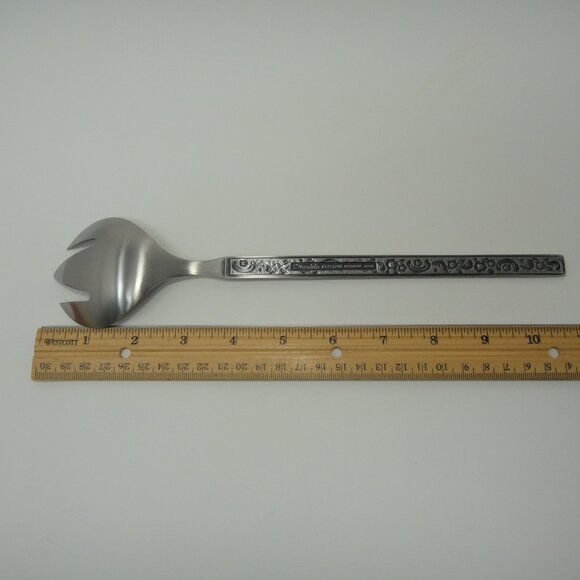 Oneida Custom Mediterranea Stainless Salad Serving Set Spoon Fork  MCM Box - Picture 10 of 11